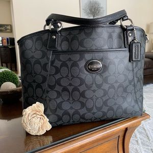 Large coach tote black